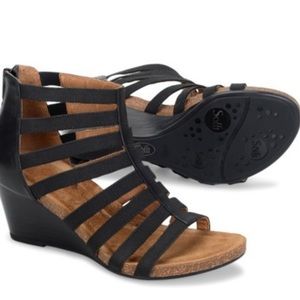 Sofft Black Mati Wedge Sandal- New in Box 8.5